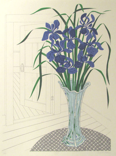 Interior with Irises